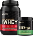 Optimum Nutrition ON Gold Standard 100% Whey Protein Primary Source Isolate - Double Rich Chocolate, 2 Lbs + ON Mikroniseret Creatin Monohydrat Powder - Unflavored, 300 Bedste