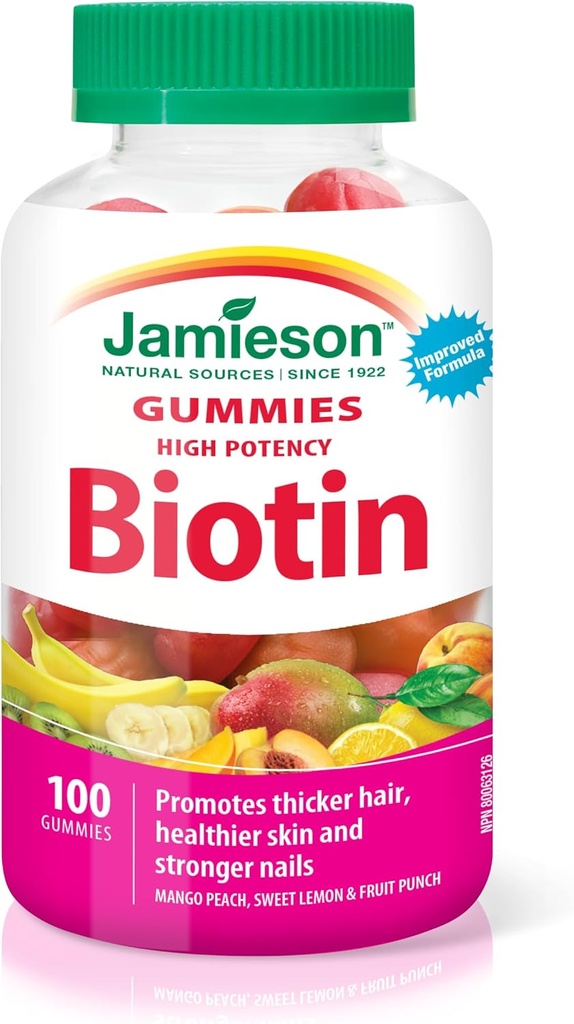 Jamieson High Potency Biotin Gummies, 100 Greve
