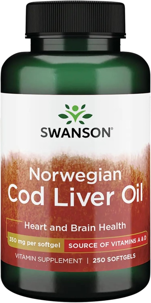 Swanson Cod Lever Oil 1250 Iu A / 135 Iu D 250 Sgels