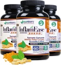 Pakke af 3 - Natural Advanced Inflameease med gurkemeje, Curcumin, Enzymes og Boswellia - Vegetar (Packaging May Vary)