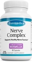 EuroMedica Nerve Complex - Urtetilskud med bioaktivt vitamin B12 - cirkulering og nervetilskud - Veganske kapsler med Boswellia Serrata - 60 kapsler