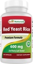 Bedste Naturals, Red Yeast Rice, 600 mg kapsler, 120 kapsler, 2 kapsler per portion / 1200mg per portion