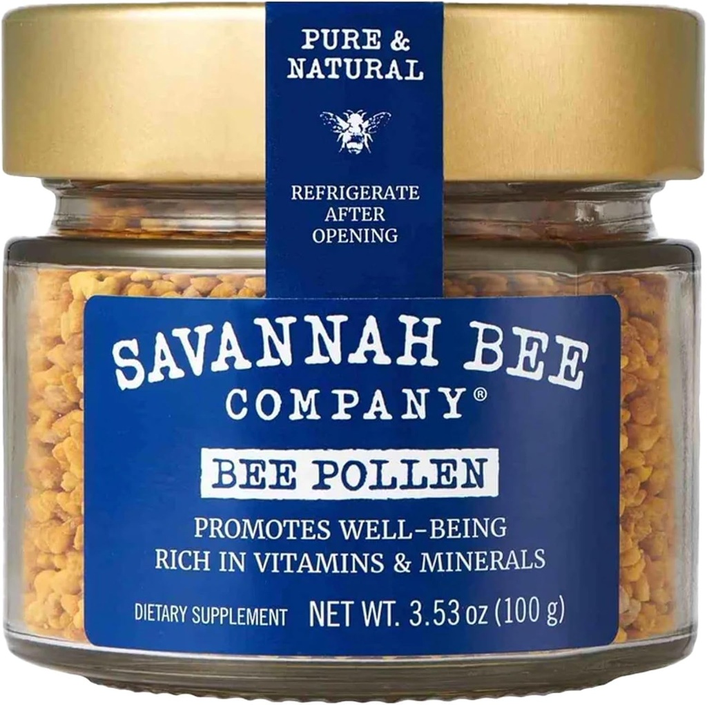 Bee Pollen Supplement af Savannah Bee - immunsystem support - stærk antioxidant - rig på vitaminer og mineraler - 100% naturlige og rå