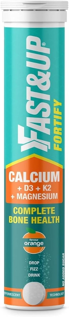 Calcium med Essential Vitamin D3 til Complete Health Support - Vitamin D3, Calcium & Magnesium Kombination til bedre Absorption (20 tabletter, orange smag)