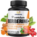 Berberine HCl supplement, Ceylon kanel og gurkemeje kapsler, grøn te og bitter melon kapsler - 120 kapsler til 2 måneders forsyning