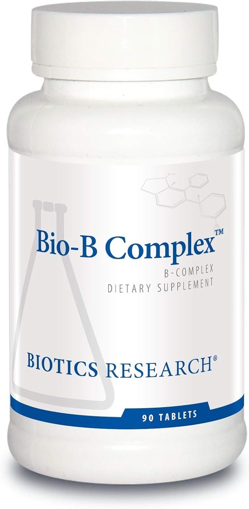 Biotics Research Bio B Complex High Potency B-Complex with Folate and Vitamins B2, B6 and B12 for Energy Production, Supports Cardiovascular Function, metabolic Pathways, Brain Health 90 Tabs
