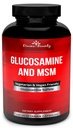 Divine Bounty Glucosamine Sulfate Supplement (2000mg per servering) med MSM - 240 små vegetariske kapsler - ingen Shellfish eller skadelige tilsætningsstoffer