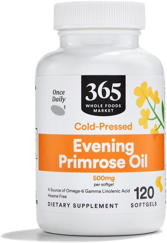 365 af Whole Foods Market, Aften Primrose Oil 500 mg, 120 Greve