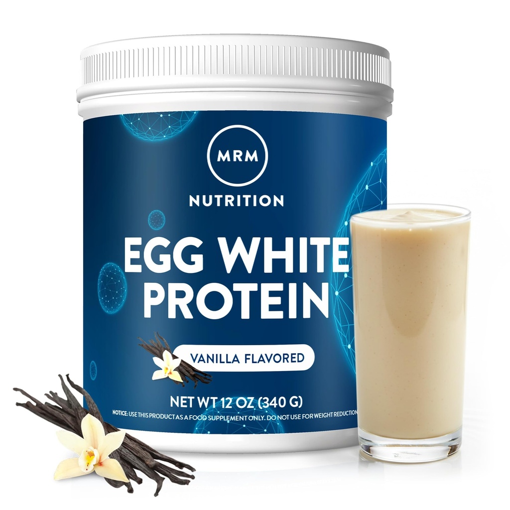 MRM Nutrition Egg White Protein Budding 124; Vanilla Flavored Buddy 124; 23g Fat- Free Protein Buddy 124; med fordøjelsesenzymer Buddy 124; Højeste Biologiske Værdi