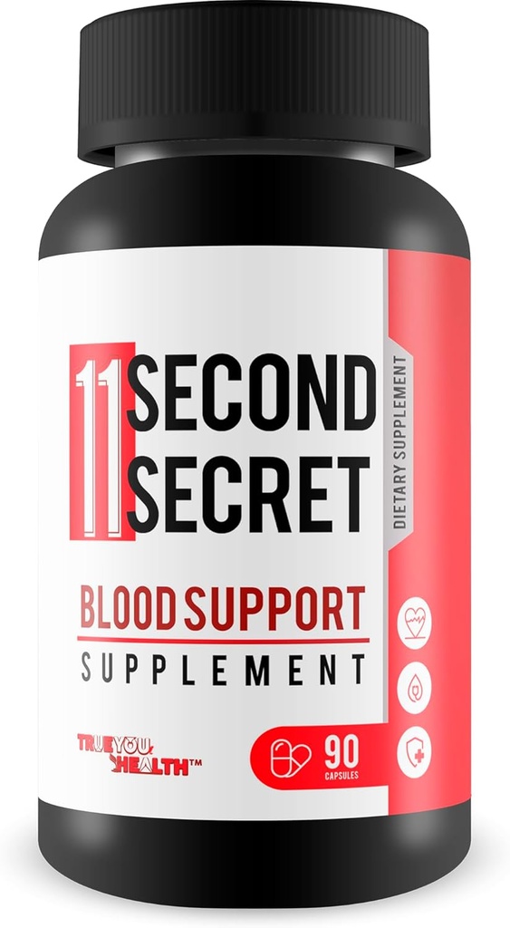 11 Second Secret Blood Support Supplement - Vores bedste sukker sundhed Blood Health Formel - Advanced Blood Health Formel - Gurkemeje Berberine kanel Gluco Support Supplement