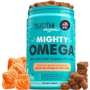 Mægtige Paw Waggables Mægtige Omega (Made in the USA, 120 Greve) Laks flavor Skin og Coat supplement. Blød Chew Fish Oil til hunde - DHA & EPA, Bacon Flavor
