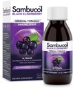 Sambucol Black Elderberry Syrup - Sambucus Elderberry Syrup, Black Elderberry Liquid, Immunstøtte, Elderberry Syrup til børn og voksne, Høje Antioxidanter, Gluten Free - Original Formel, 4 Fl Oz
