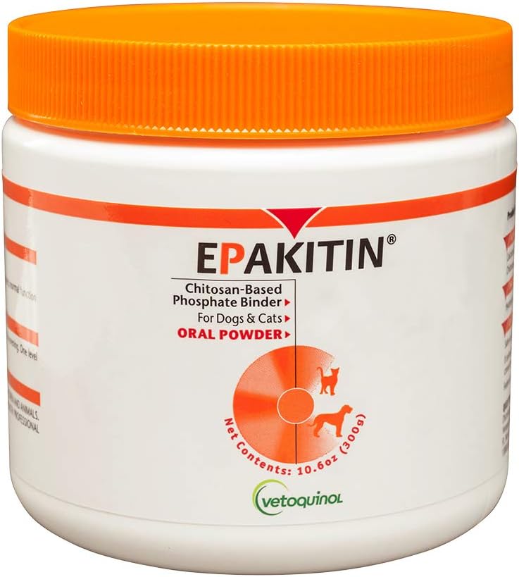 Vetoquinol Epakitin Chitosin- baseret fosfatbinder til katte og hunde - Renal Support Pulver - 300g
