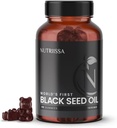 Nutrissa Black Seed Oil + Elder Berry Gummies - Cold- Pressed Black Cumin Seed Nigella Sativa Oil - EPAB Certified for Renhed & Potency - 90 Blueberry Flavored Vegan Gummies