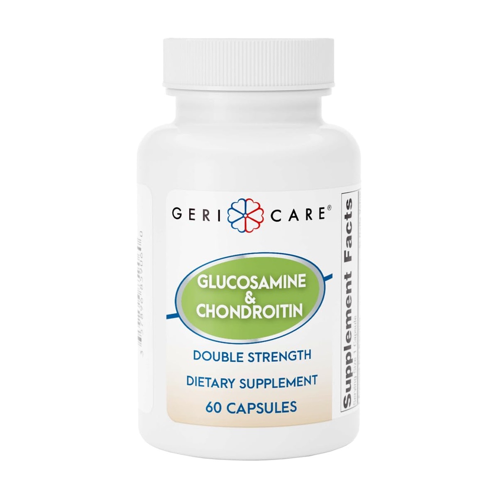 Gericare Glucosamin HCl 500 mg, Chondroitin Sulfate 400 mg med natrium 35 mg supplement kapsler - understøtter fælles mobilitet, fremmer Cartiage sundhed og fleksibilitet, 60 greve (pakning med 1)
