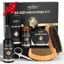 POP MODERN.C Beard Growth Kit Beard Grooming Kit 6pcs Beard Wash Shampoo Beard Oil Beard Balm Beard Comb Brush Saks