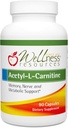 Wellness Resources Acetyl- L- Carnitin (ALC) til hukommelse, nerver (500 mg, 90 kapsler)