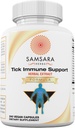 Samsara urter Tik immunforsvar - Japansk Knotweed, Katte claw, Andrographis, Cryptolepis, Sarsaparilla, Resveratrol, Tik Bite Support 240 Kapsler