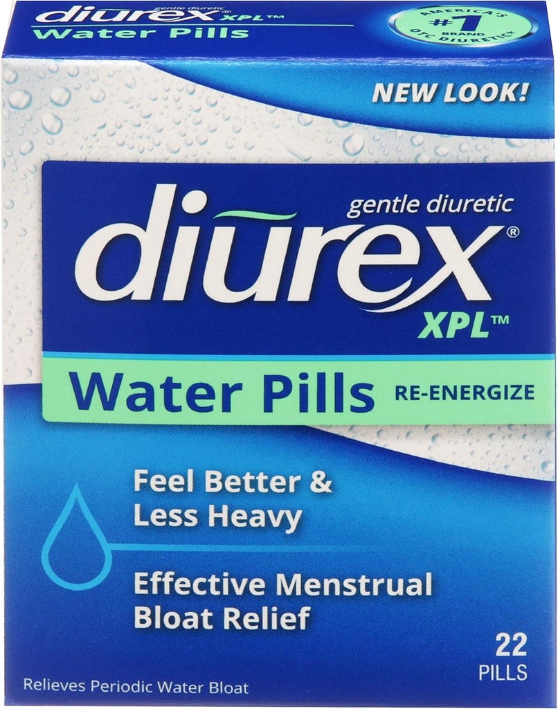 Diurex XPL Genenergiserende vandpiller - Relieve Bloating & Træthed - 22 Tæl