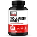 FORCE FACTOR Zink L- Carnosine kapsler til støtte Gastrisk og fordøjelsesmæssig sundhed, fordøjelse og bloating supplement, Vegan, non-GMO, No Gelatine, 120 kapsler