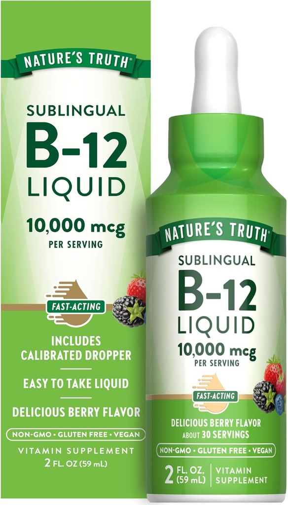 Nature 's Truth B12 Sublingual Liquid Drops against 124; 10.000 mcg