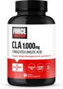 FORCE FACTOR CLA Kosttilskud, CLA 1000 mg, Conjugated Linolsyre til støtte Kropskomposition og Lean Muscle Mass, Lavet af Safflor Oil, Stimulerende fri, Non- GMO, 90 Softgel