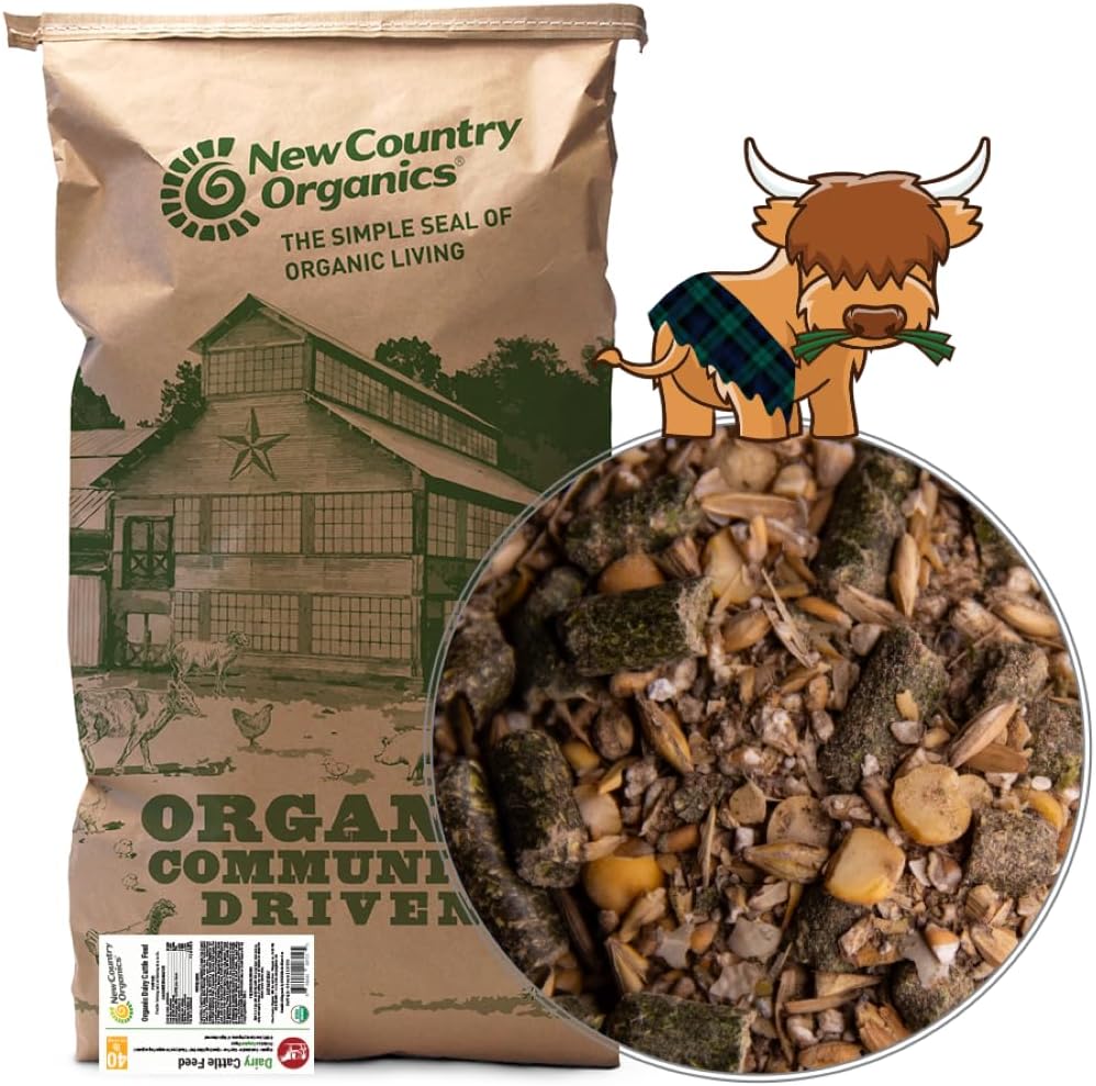 New Country Organics against 124; Kvæg foder til Dairy Cattle against 124; Soy- Free & Corn- Free