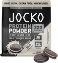 Jocko Fuel Mölk Whey Protein Powder - Keto, Probiotika, fordøjelsesfremmende enzymer, Aminosyrer, Lavsukker Monk Fruit Blend - Understøtter muskel Inddrivelse & vækst (24 Servere, Cookies & Cream)