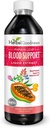 Papaya Leaf Blood Support Liquid - 15X Strength - Papaya Leaf Extract - Sunde Blodplader, Blood Cleanse, fordøjelse, Papaya Enzyme -12oz Væske - Herbal Goodness (1 bttl)