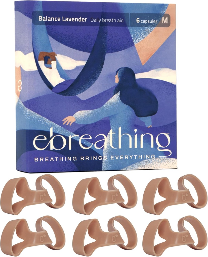 Blød nasal dilatator til forbedret nasal vejrtrækning (Balance Lavendel) - Nasal Decongestant, Balance Lavendel Nasal dilatatorer - Komfortabel end andre nasal dilatatorer (Lille)