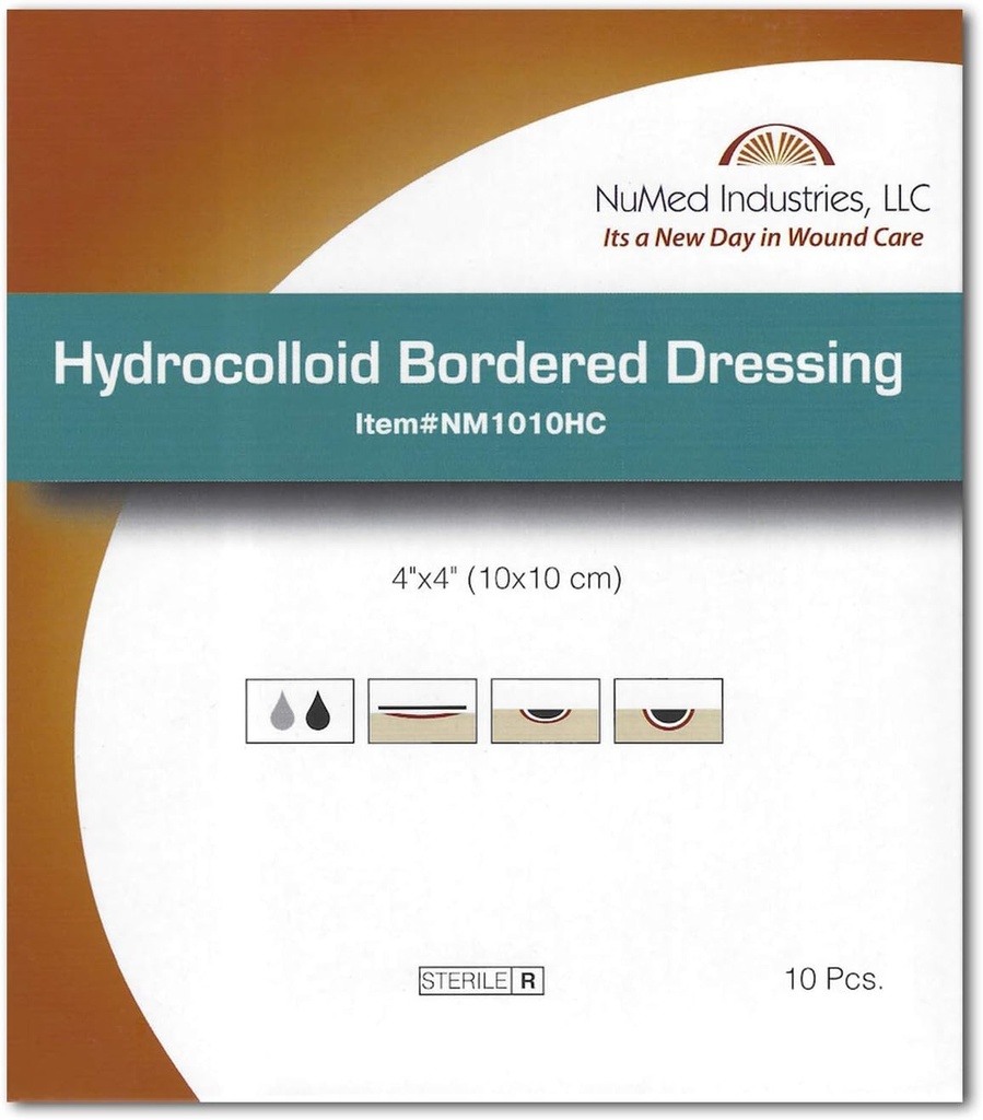 Hydrokolloid Bordered Dressing 4x4 10 / Box