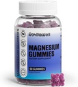Magnesium Gummier med 2100mg Magnesium Glycinat & Magnesium Citrat (200mg Elemental Magnesium), Calm Magnesium Gummies Vegan til voksne Bruges til søvn, Muskel, Ben, Energi & Hjerte, Grape Flavour