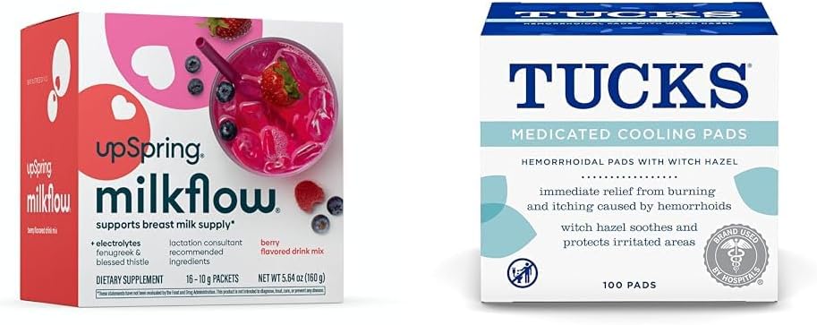 UpSpring Milkflow Electrolyte Amning Supplement Drink Mix med bukkehorn
