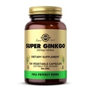 Solgar Super Ginkgo, 120 Vegetabilske kapsler - Fuld potens (FP) - Antioxidant & Nervesystemet Support - Brain Health - non-GMO, Vegan, Gluten Free, Dairy Free, Kosher - 120 Servere