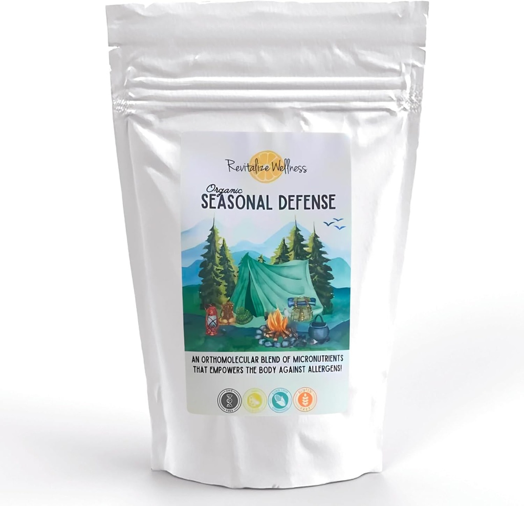 Organic Seasonal Defense Powder Formerly Allergy Defense | Bromelain, Vitamin B3, Vitamin C, Quercetin, and NAC | No Sugar Added | Fruit Punch Flavor | 30 Servings