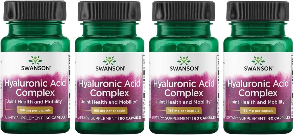 Swanson Hyaluronsyre Complex 166 mg 60 Caps (4 Pack)