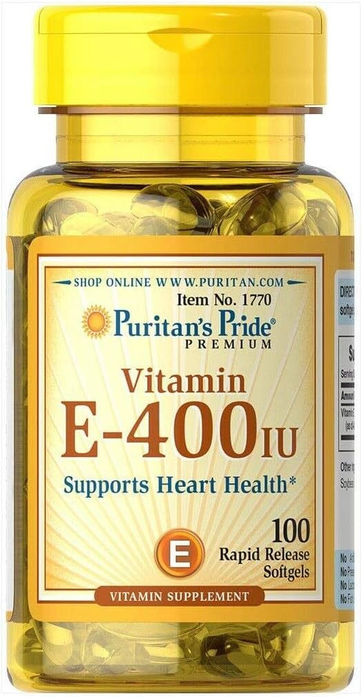 Puritans Pride Vitamin E 400 IE Softgels, 100 Count