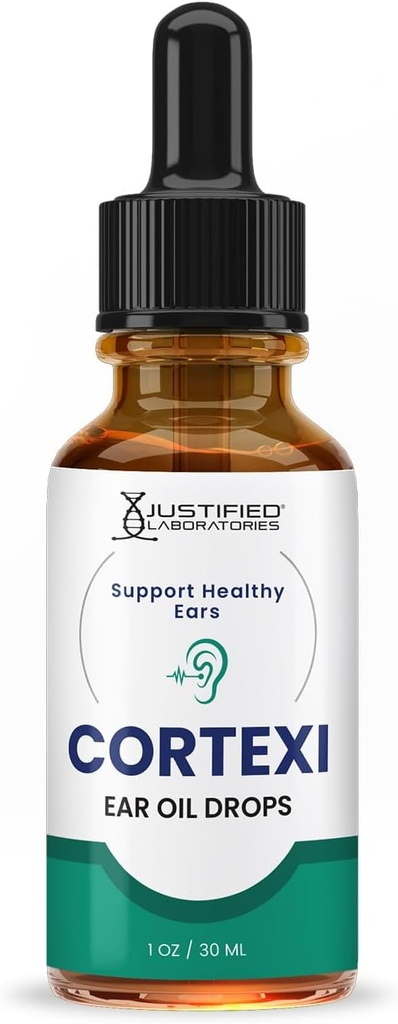 Justified Laboratories Cortexi Ear Drops Cortexi Sund trommeolie Understøtter Sunde Øre Premum Blend of Essential Olies 1 flaske