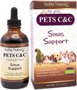 Amber NaturalZ Pet C & C Herbal Supplement for hunde, katte, fugle, Guinea svin, og kaniner Buddy 124; Pet Herbal Supplement for sunde Sinus Buddy 124; 4 Fluid Ounce Glass Bottle 124; Fremstillet i USA