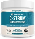 C- Strum ® Organic Bovine Colostrum Powder, 60% igG, First Malking, Grass Fed, Max Strength Colostrum Supplement fra tyske mælkekøer - Gut, Immunitet, Skin & Hår Support (60 portioner)