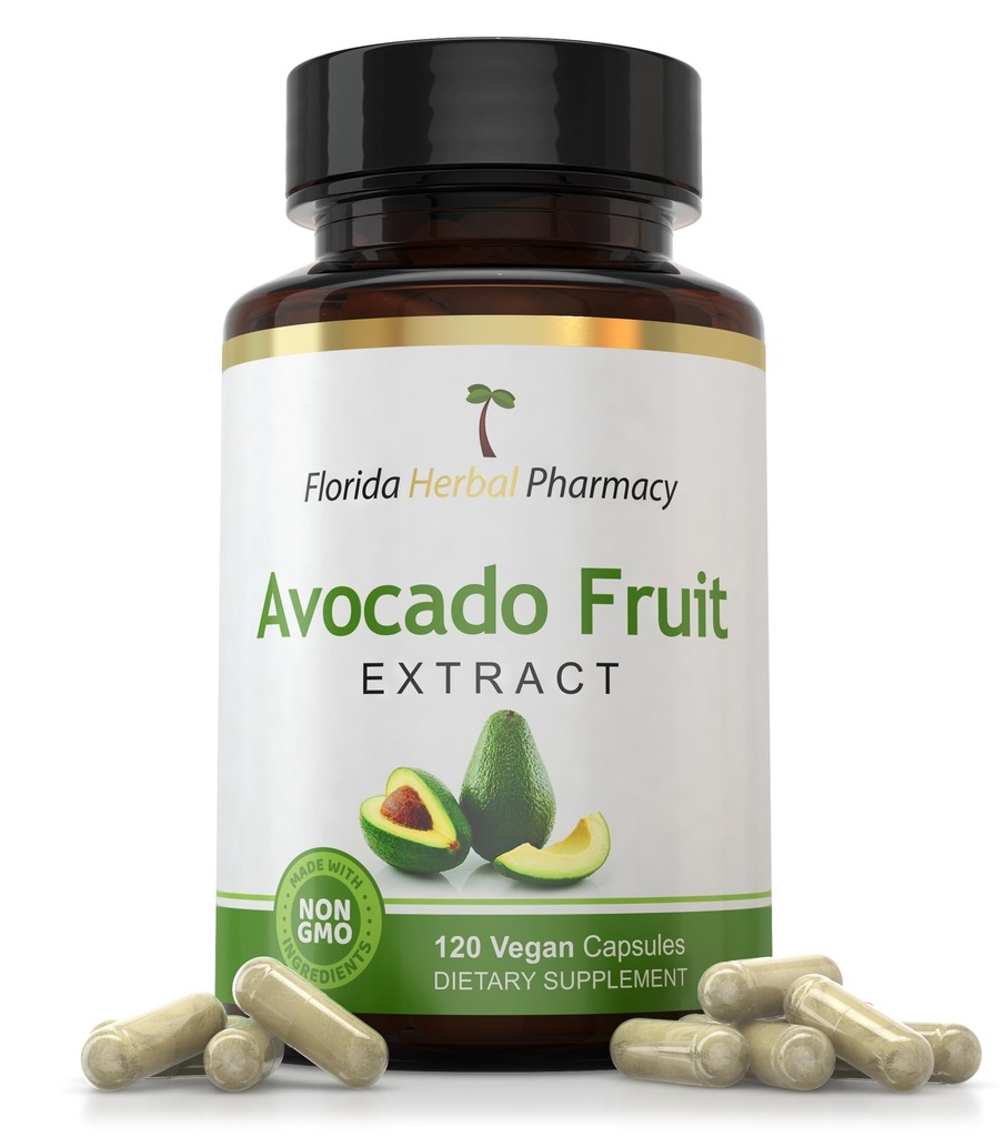 Florida Herbal Apotek, Avocado Fruit Extract Supplement Kapsler 10: 1 (120 Kapsler)