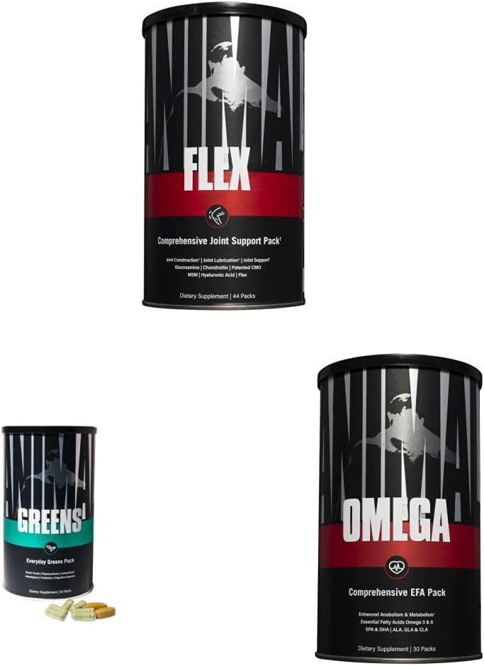 Animal Flex Complete Joint Support Omega Essential Fedtsyrer Grønne hele fødevarer ernæring