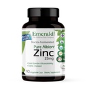 Emerald Labs Zink 25mg - immunforsvar, fordøjelsessundhed, oxiderende stress support - Lavet med zink Bisglycinate - Vegan & Gluten- Free - 90 Vegetabilske kapsler