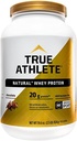 True Atlete Natural Whey Protein - Chokolade, 20g protein per servering - Probiotika til fordøjelsessygdomme, Hormonfri (2,5 Pund Powder)