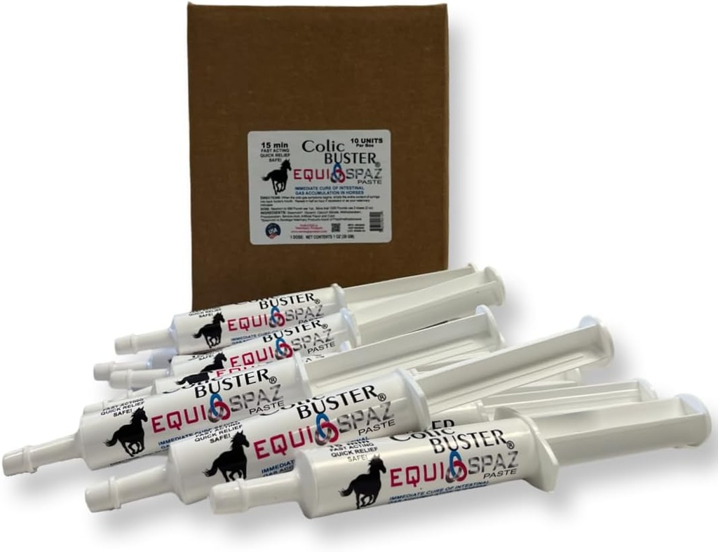 Horse fordøjelse supplement til Umiddelbart Cure Intestinal Gas Build- Up - Relieves Colic i 15 minutter af Saratoga Veterinary Product (10 pakker)