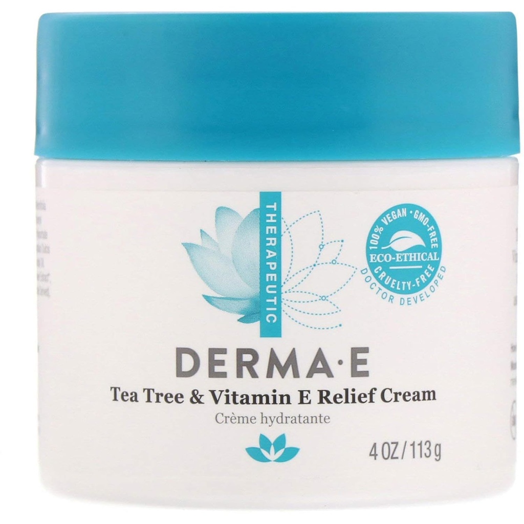 Derma E Tea Tree og E-vitamin Relief Cream, pakke med 2