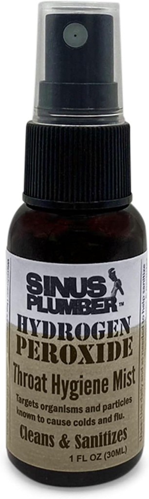 Sinus blikkenslager Hydrogen Peroxid Sore Throat Spray Cleans, Calms og Beskytter, Cold and Flue Formel