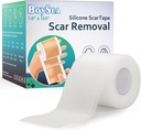 Boysea Silicone Scar Sheets (1.6 "x 120") Clear Silicone Scar Tape - Scars Removal Treatment - Genanvendelige Scar Strips til Keloid, C- sektion, Burn, Kirurgiske Scars