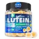 Lutein 20mg 40mg og Zeaxanthin Kosttilskud til øjne, Lutein Gummies med Omega 3, Saffron, Zink, Bilberry & Goji Berry for Vision Support - Eye Vitamin Gummies for Seniors - Vegan, Sugar Free, 60ct
