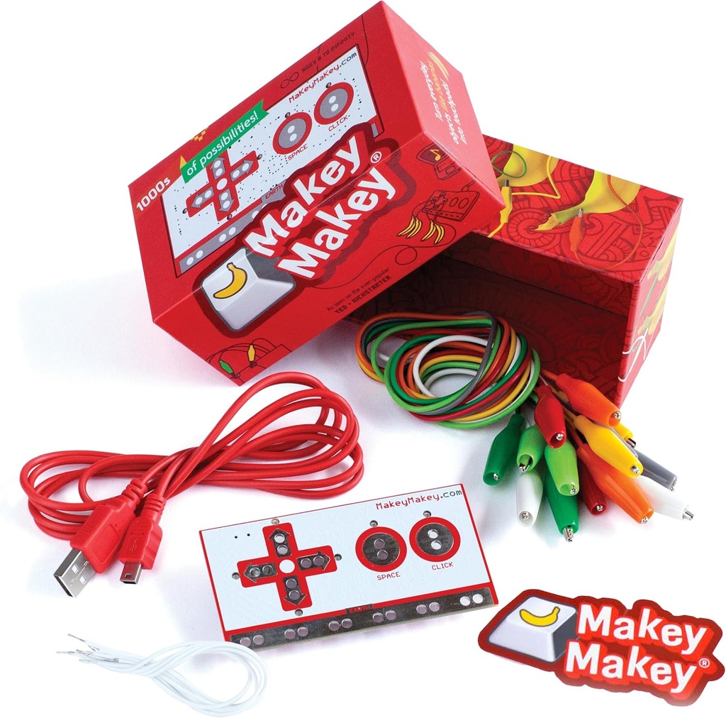 Makey Makey STEM Kit fra Joylabz, Educational Science Kits, 1000 s Engineering og Computer Coding Aktiviteter, Hands-on Technology Learning Fun, Engineering Kits for Kids, STEM Kits